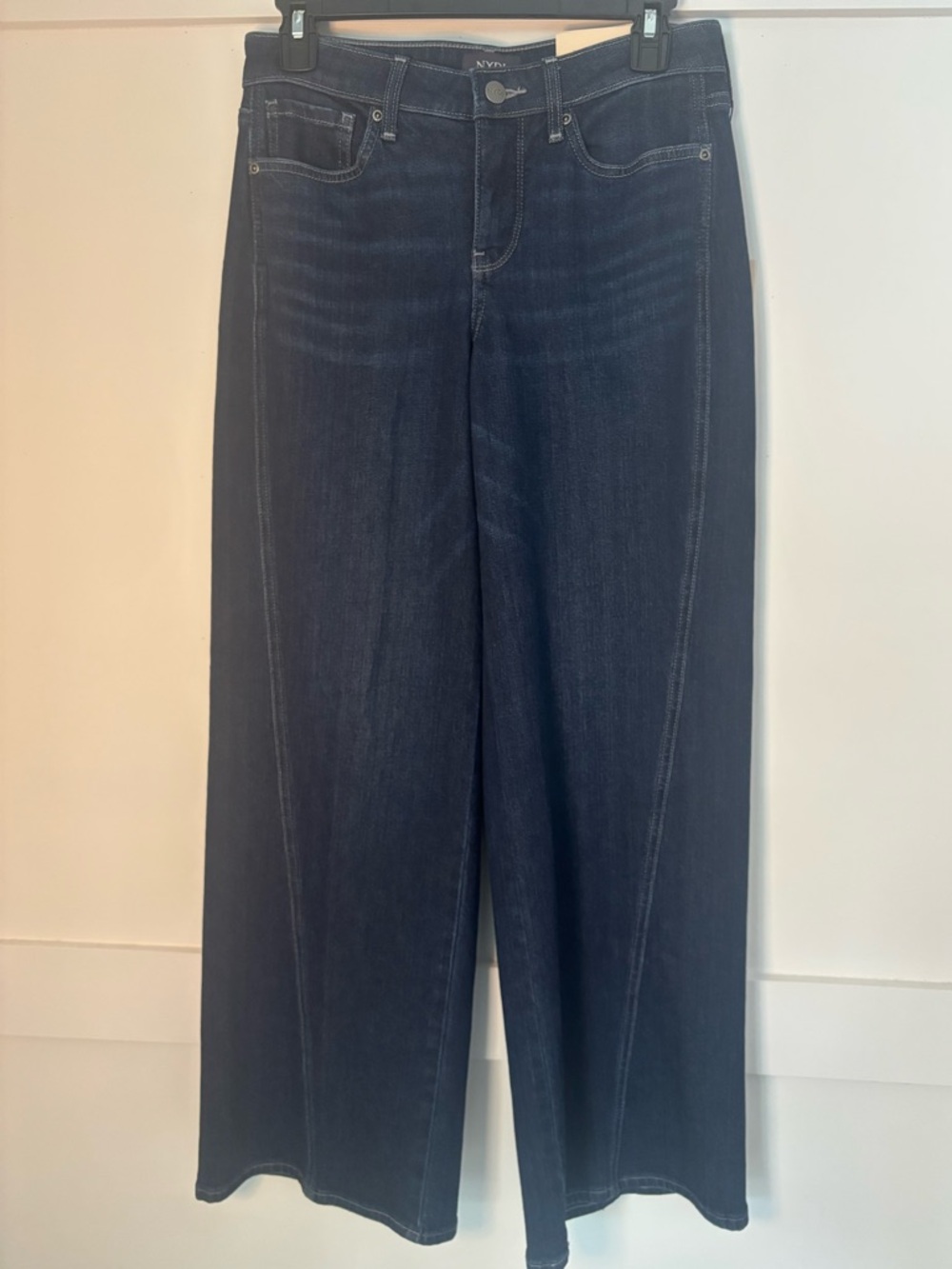 NYDJ Dark Indigo Teresa Wide-Leg Jeans size 2petite NEW with tags gorgeous jeans